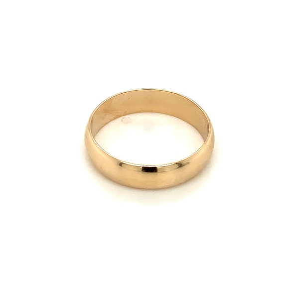 Circa 1980, Half Round Band, 5.8mm Wide, 14k Yell… - image 5