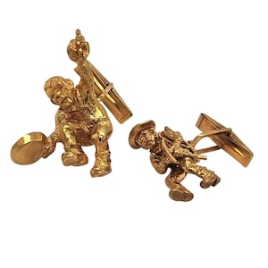 10k Yellow Gold Prospectors w/ 14k Yellow Gold Cuff-link Mechanisms.
