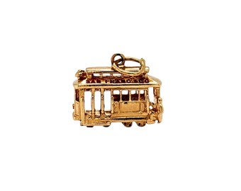 Vintage 14k Yellow Gold San Francisco Trolley Cable Car Charm - Etsy