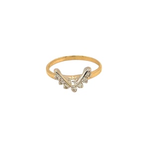 14k Yellow Gold Diamond Wrap Band Ring. Size 5.5