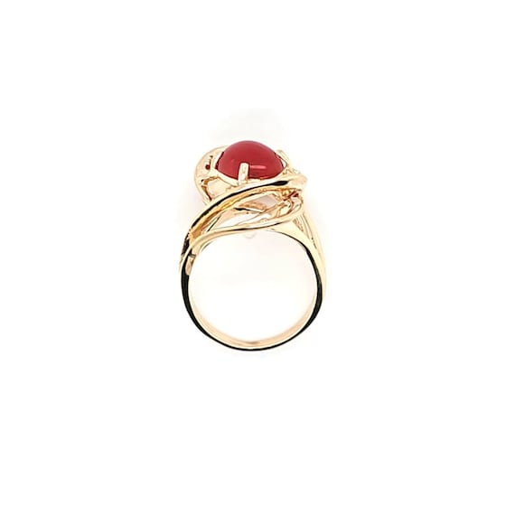 nff☆holy rood ring 10.41 Grams Size 10.5 Estate 14k Yellow Gold .50ct Ruby