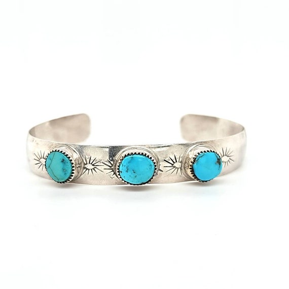 Very Rare Early Old Kingman Deposit Vintage Native American Navajo Sterling Silver Bracelet Very Rare Early Old Kingman Deposit Vintage Native American Navajo Sterling Silver Bracelet