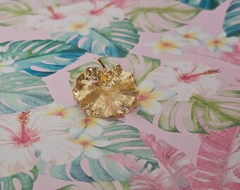 でいちょー。 ヴィンテージ 14K イエロー ゴールド テクスチャード イチョウ