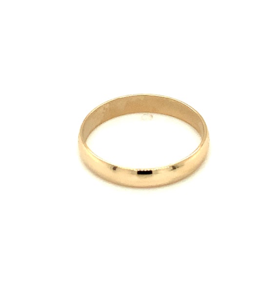 Circa 1980, Half Round Band, 3.9mm Wide, 10k Yell… - image 3