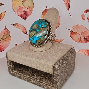 Sonoran Mine Turquoise & Sterling Silver Ring. Size 9.