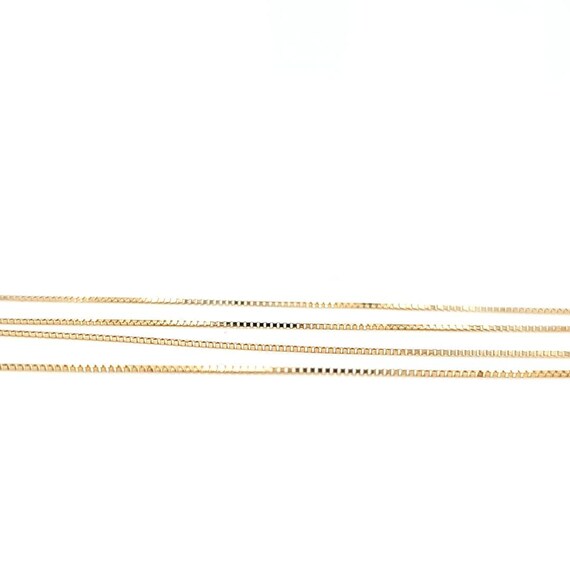 Circa 1990, a 16" long 0.6mm 14k yellow gold box … - image 7