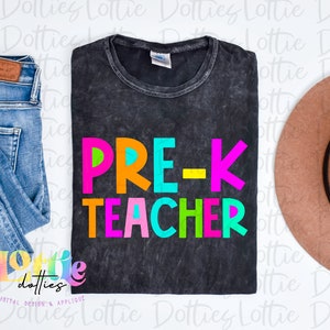 Pre - K Teacher Png - Teacher Sublimation Design - Digital Download
