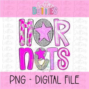 Hornets PNG - Hornets Pink Poppy  sublimation design - Digital Download