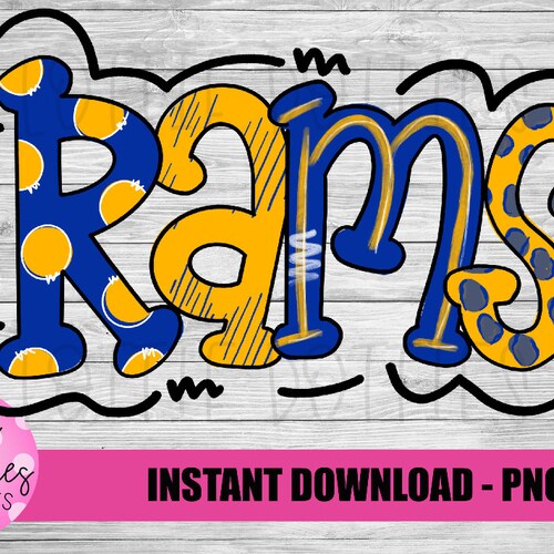 Rams Png File Sublimation Design Digital Download Etsy