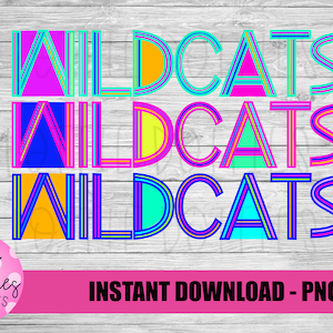 Wildcats PNG - Wildcats  PNG - Instant Download - Digital Download - Wildcats Sublimation Design