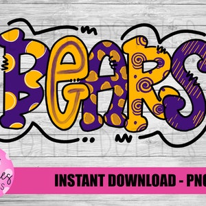 Bears Png - Digital Designs - Mascot Team Design