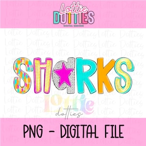 Sharks PNG - Sharks sublimation design - Digital Download