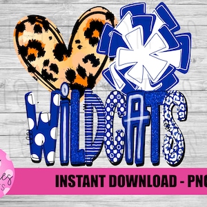 Wildcats PNG - Wildcats Pom   PNG - Instant Download - Digital Download - Wildcats Sublimation Design