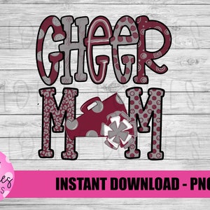 Cheer Mom Png - Cheer Sublimation File -  Instant download - Digital Download