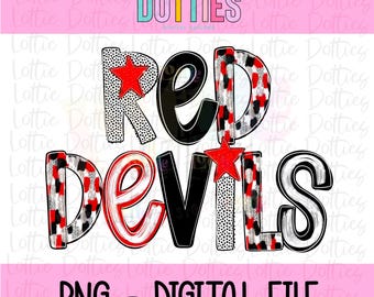 Red Devils Png - Digital Designs - Mascot Team Design