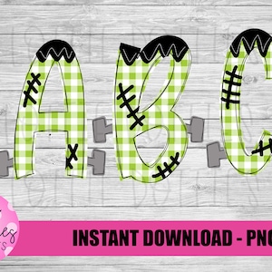 Frankenstein Alpha Pack - Halloween Sublimation Design- Halloween Png - Digital Download