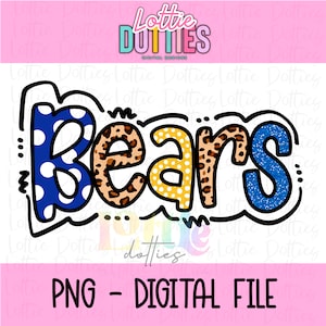 Bears Png - Digital Designs - Mascot Team Design