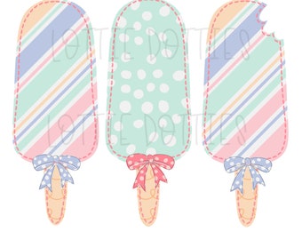 Popsicle Faux Applique Png - Girls Png - Summer Sublimation File - Instant download - Digital Download - Popscile Png