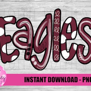 Eagles -  Png - Digital Designs - Mascot Team Design