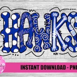 Hawks PNG - Hawks sublimation design - Digital Download