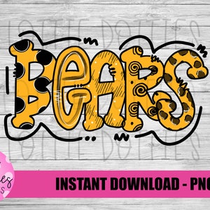 Bears Png - Digital Designs - Mascot Team Design