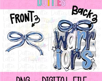 Warriors PNG - Warriors  PNG - Instant Download - Digital Download - Warriors Sublimation Design - Warriors bow design - coquette