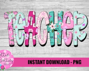 Teacher Png - Teacher Sublimation Design - Digital Download
