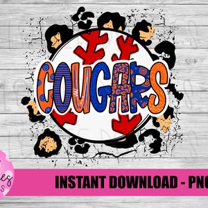 Cougars PNG - Cougars Baseball  sublimation design - Digital Download