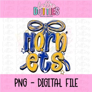 Hornets PNG - Hornets Design - Coquette Mascot - Digital Download