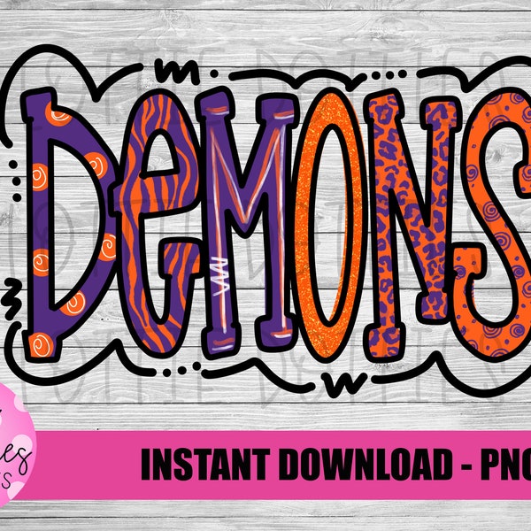 Demons - PNG - Demons Sublimation - Digital Downlaod