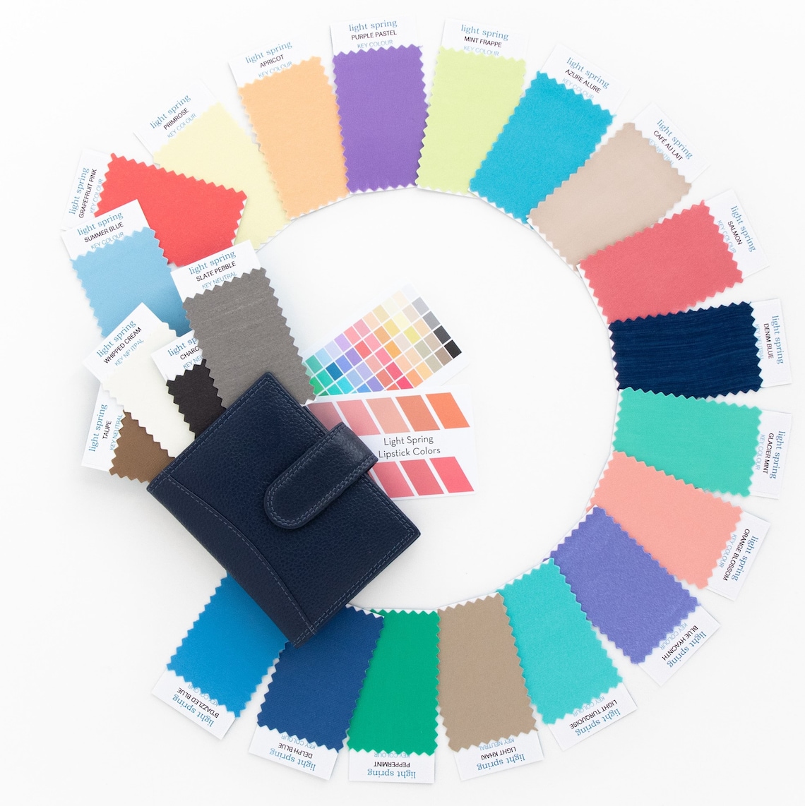 Light Spring Swatches Top 22 Collection- (colours and Neutrals) in a ...