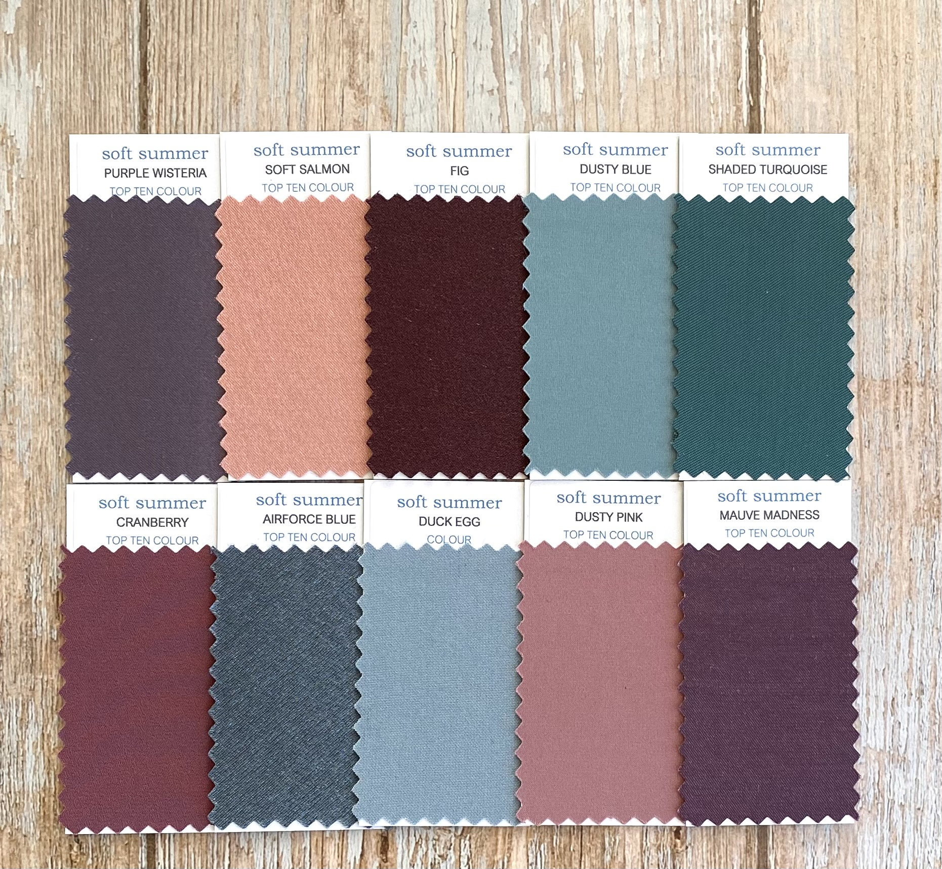 Soft Summer Fabric Colour Swatches in Faux Leather Case Etsy