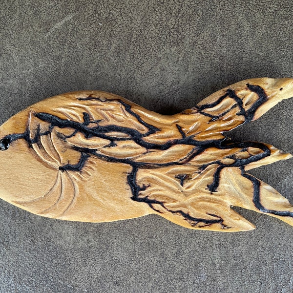 Wood Fish Wall Art Etsy