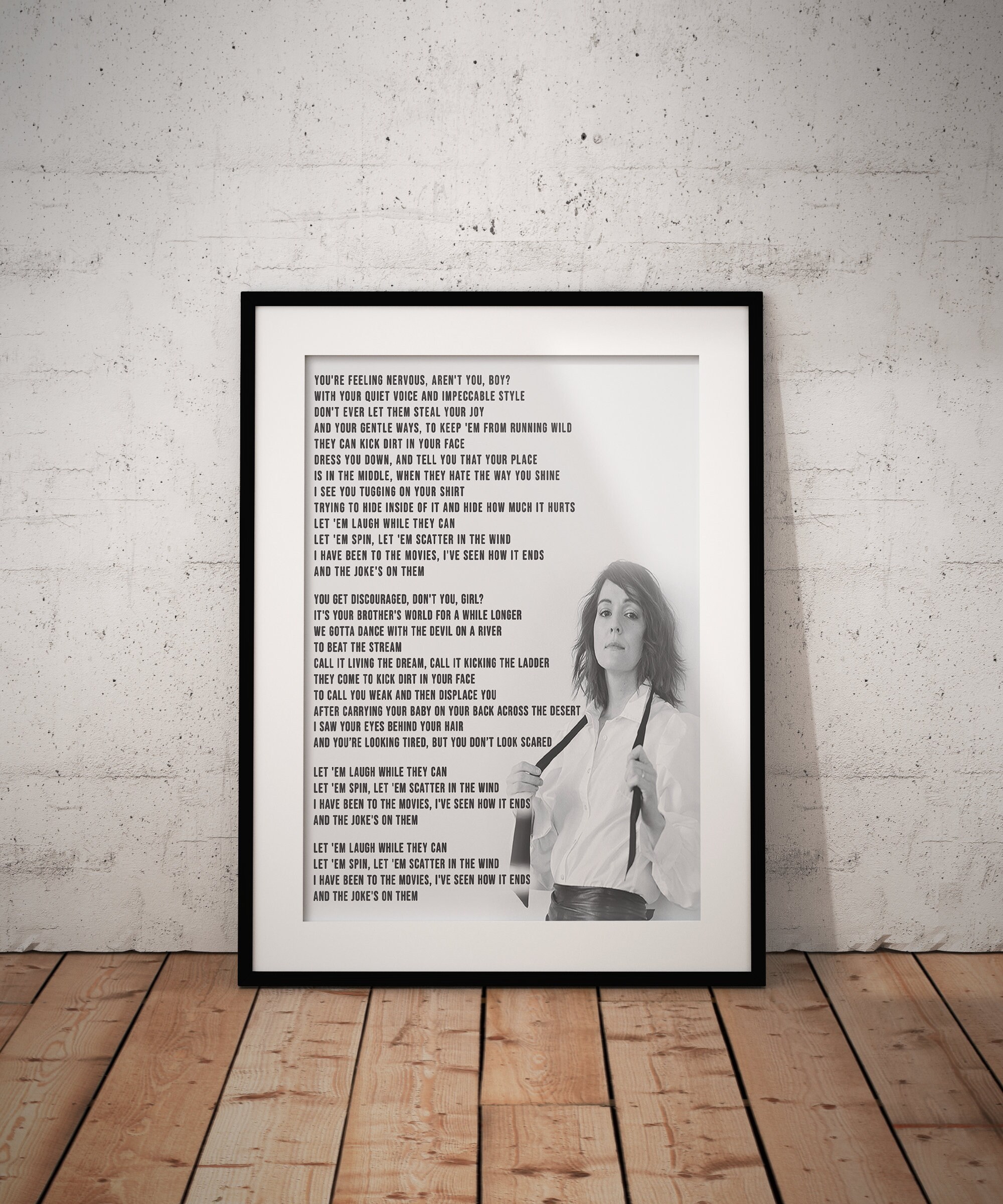 Brandi Carlile The Joke Lyric Poster Wall Art Song Lyrics Etsy