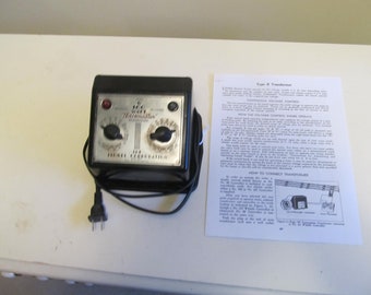 Lionel Type R Transformer and instruction sheet