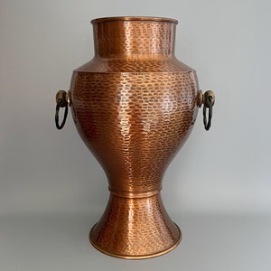 Vintage gehämmerte Kupfervase Kupfergefäß – Rustikale Landhaus Deko