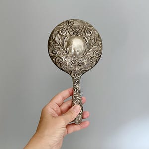 Vintage Round Swan Mirror - Etsy