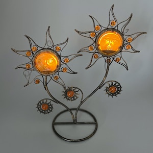 Vintage Mystic Sun Candle Holder – Ritual Decor for Sacred Practices