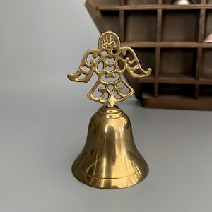 Witchy Bell - Angel Motif Brass Bell 4” - Wicca Altar Ritual Tools - Dark Academia - Altar Decor