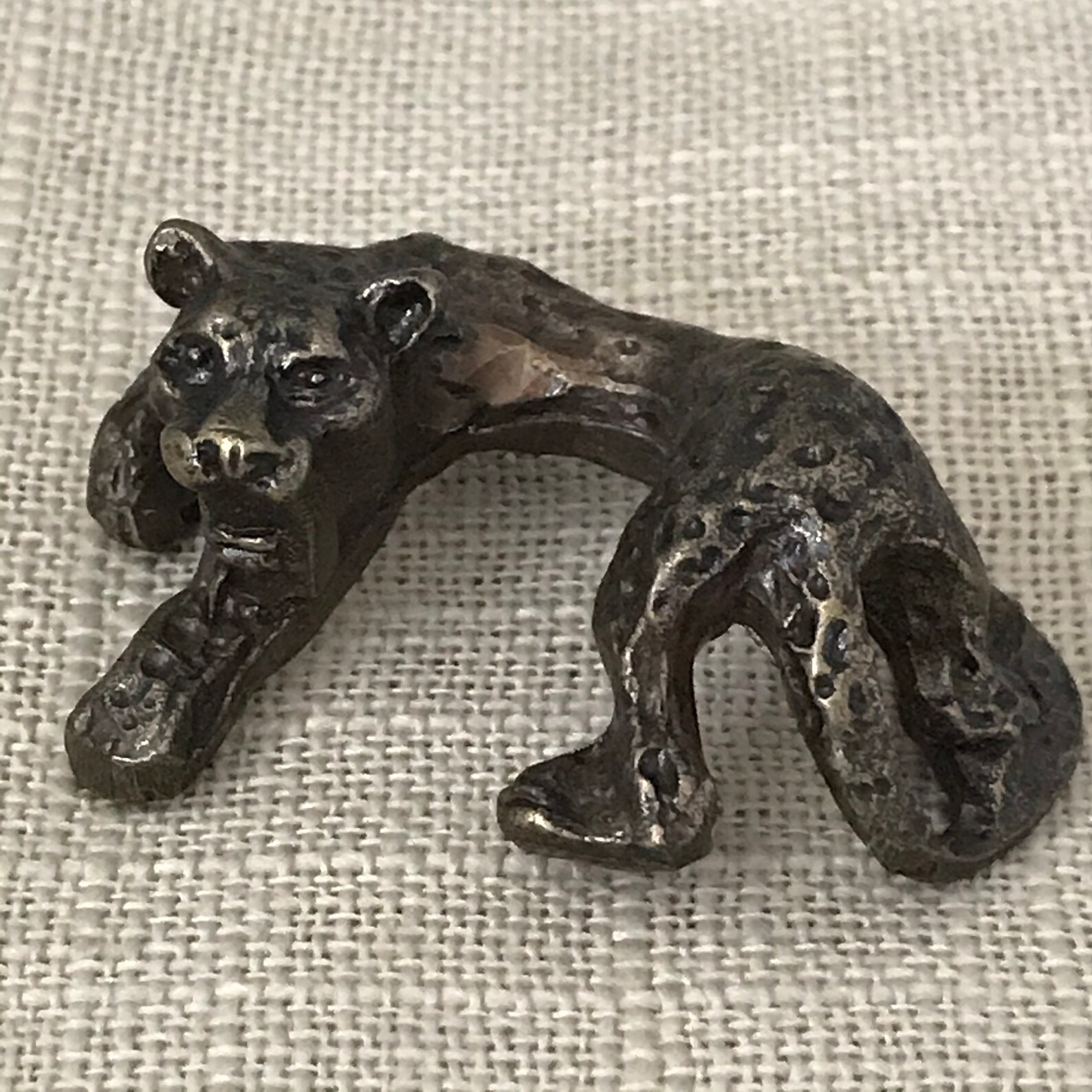 Vintage panther figurine Small brass figurines Figurines for Etsy
