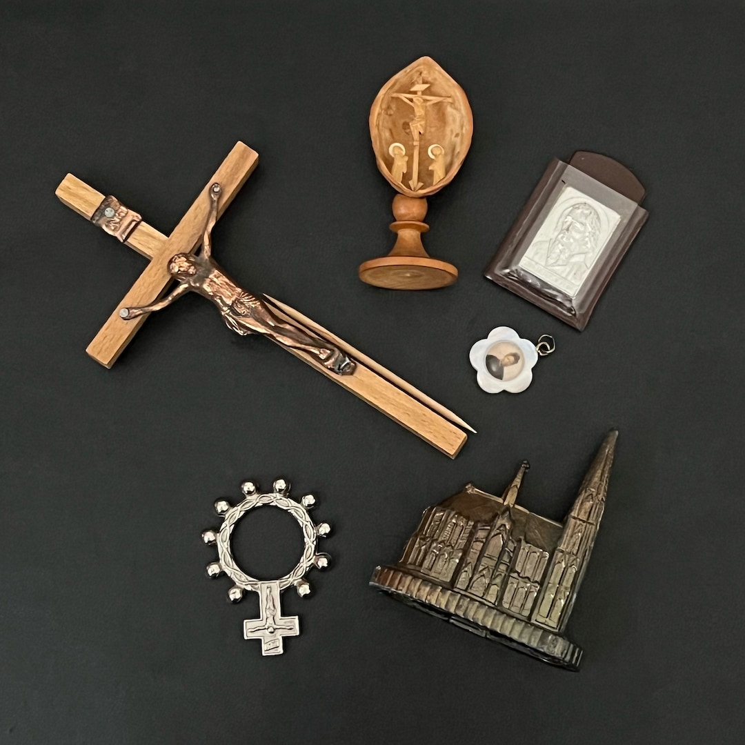 Catholic Lot 6 Piece Vintage Catholic Religious Items Etsy
