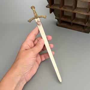 Decorative ceremonial sword with Gothic decor - Vintage Szczerbiec Polish medieval style sword - Wicca Athame - Ritual tools