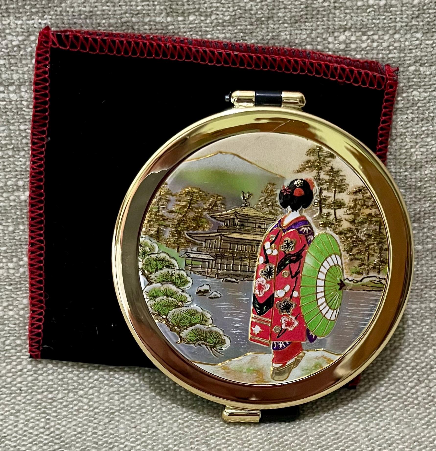 Vintage Japanese Pocket Mirror - Etsy