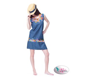 Robe en Jean avec une belle broderie