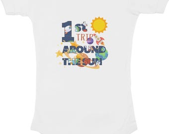 1st birthday space theme SVG