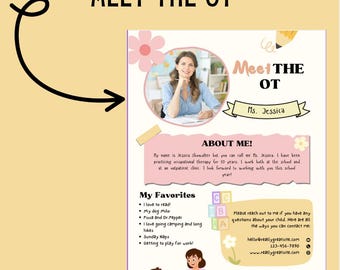 Editable OT Resume Template: Occupational Therapist Introduction (Digital Download)