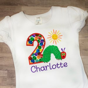 Colorful Caterpillar Birthday Shirt