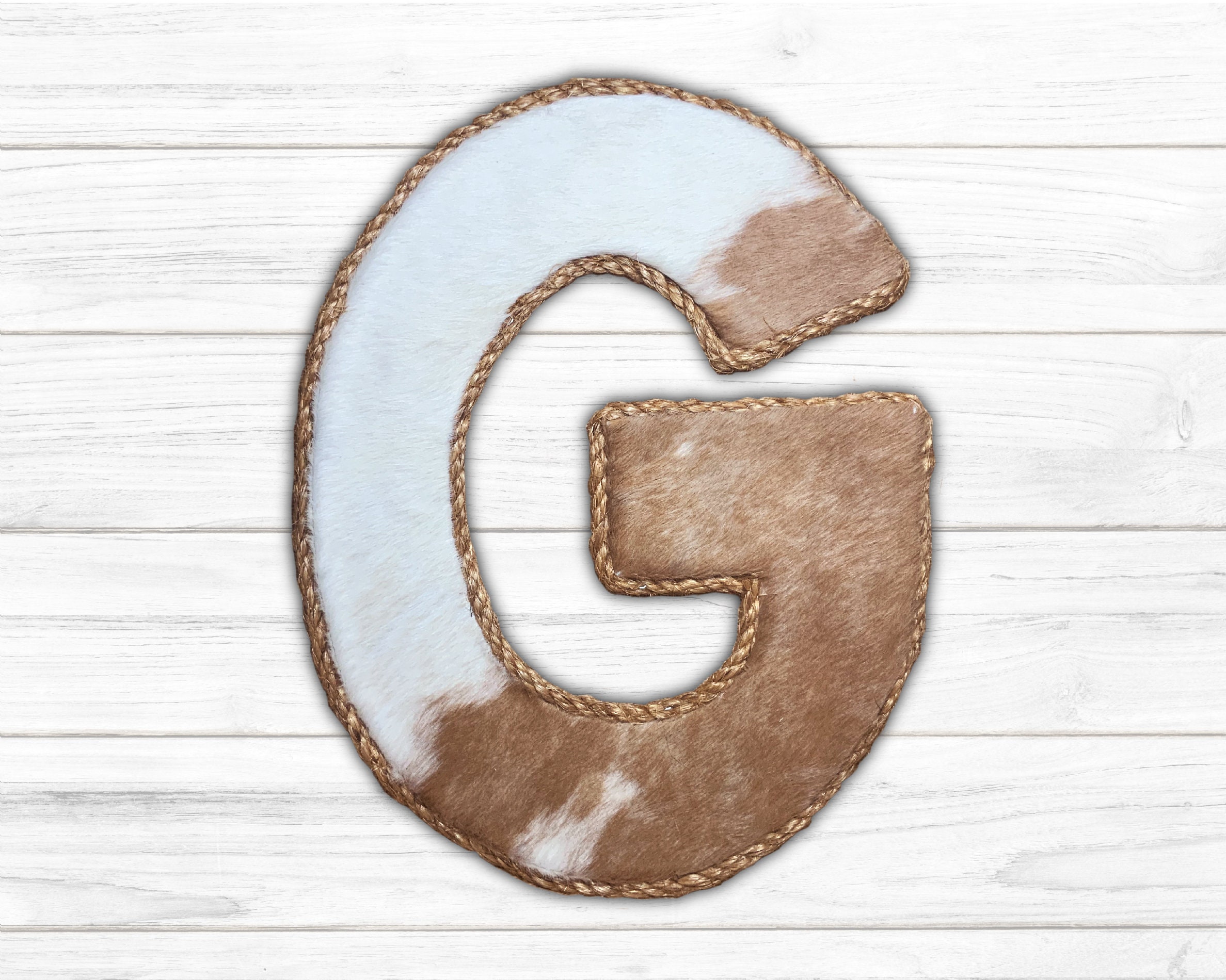 Cowhide Letters Etsy
