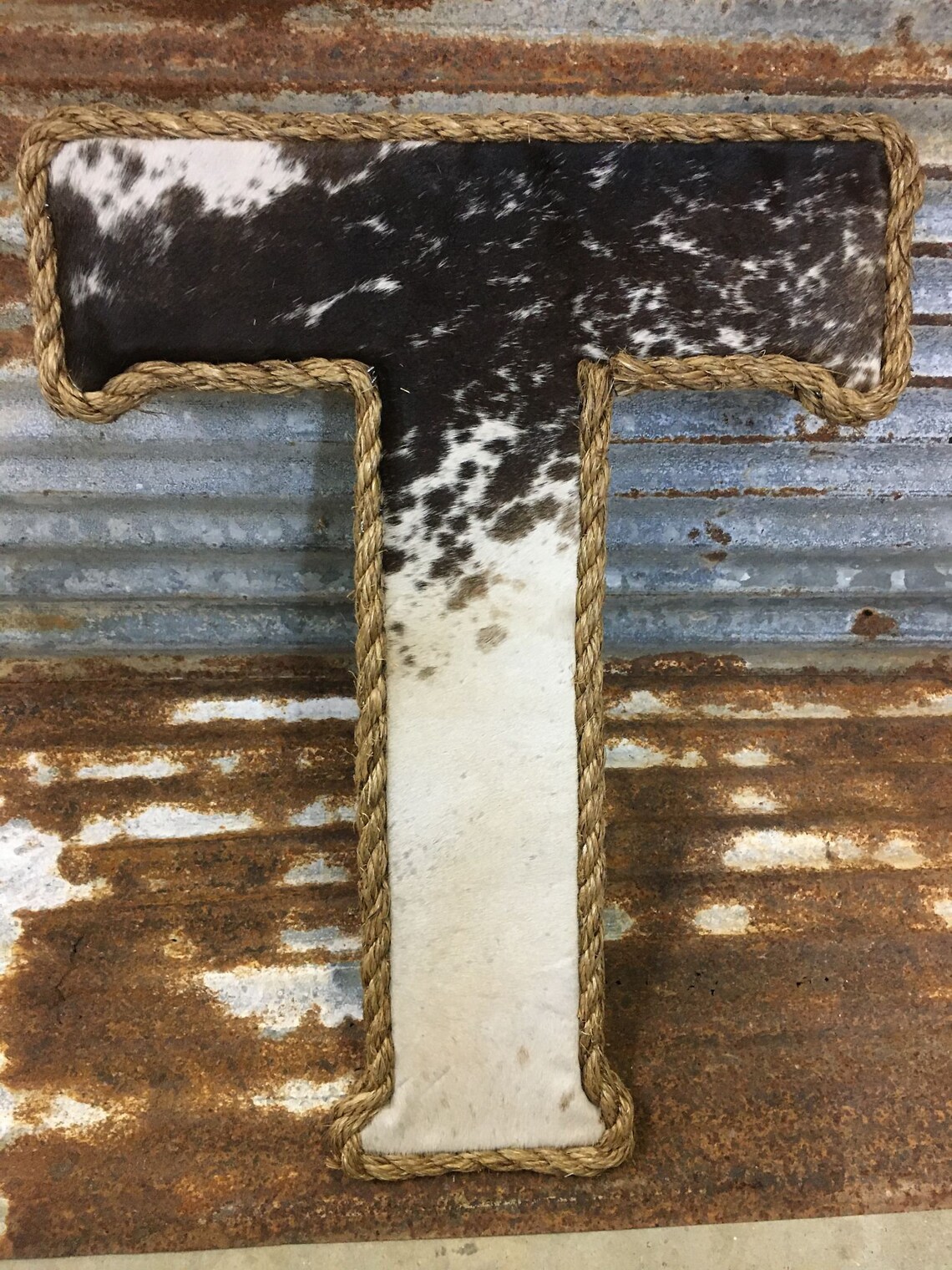 Cowhide Letters Etsy