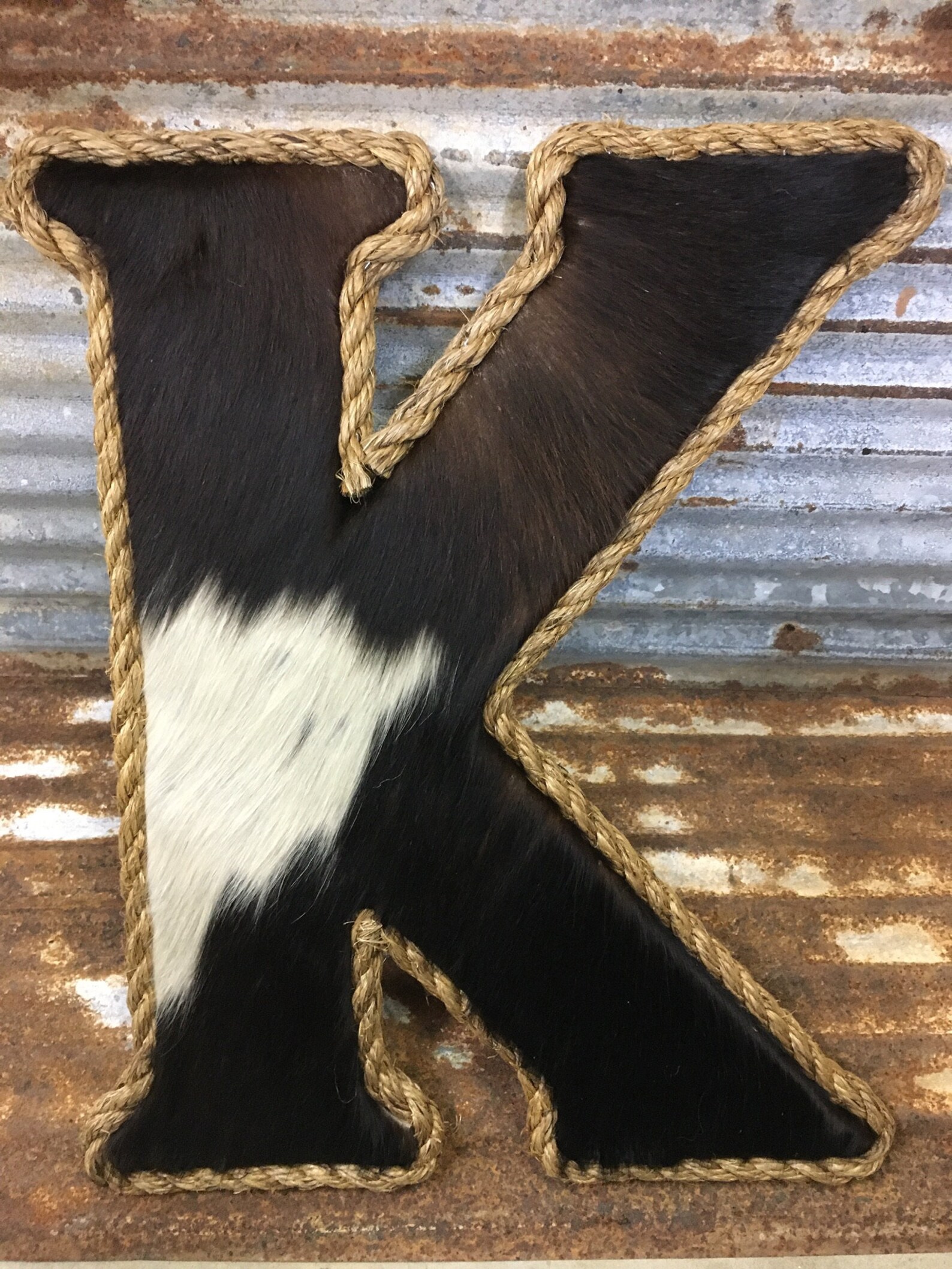 Cowhide Letters Etsy
